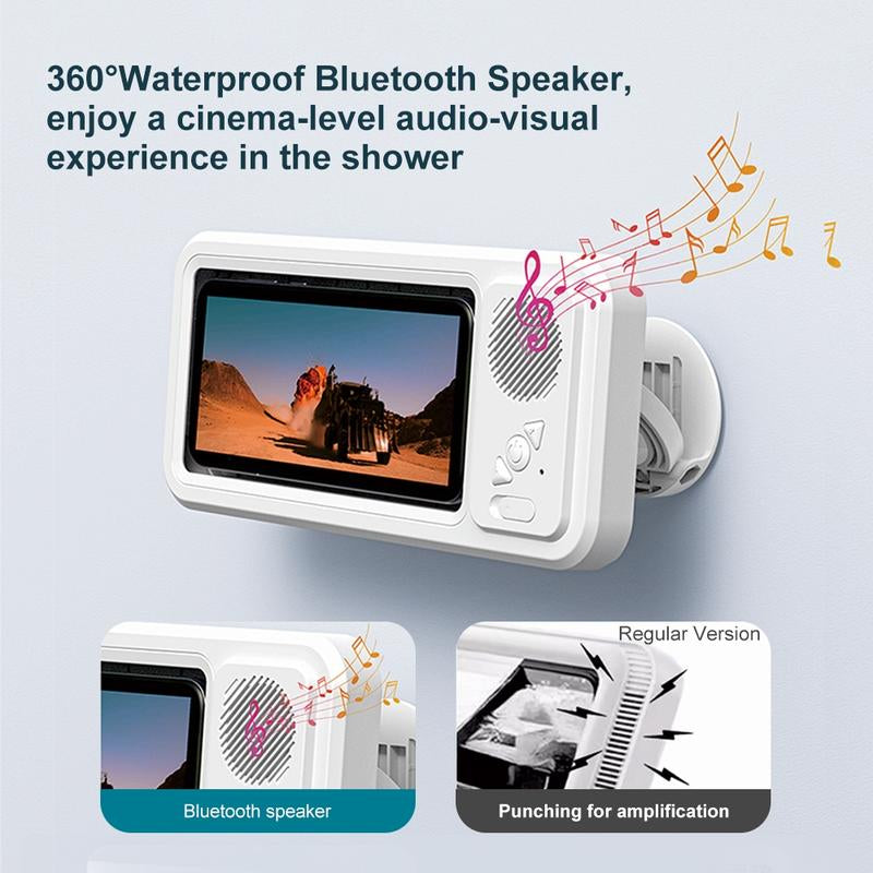 Experience Ultimate Convenience with Our Waterproof 360° Rotating Bluetooth Speaker – Perfect for Movies, Music, and More in the Shower, Kitchen, or Pool!