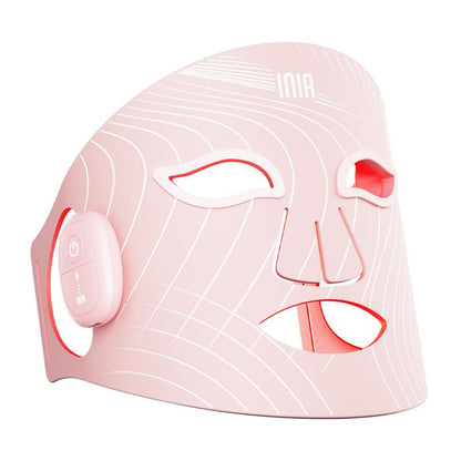 INIA GLOW Wireless LED Face Mask - Rechargeable Red Light Therapy for Radiant Skin, Perfect for Home or Travel, 2-Year Warranty, Ideal Gift for Any Occasion