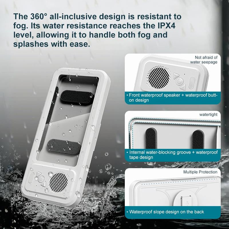 Experience Ultimate Convenience with Our Waterproof 360° Rotating Bluetooth Speaker – Perfect for Movies, Music, and More in the Shower, Kitchen, or Pool!