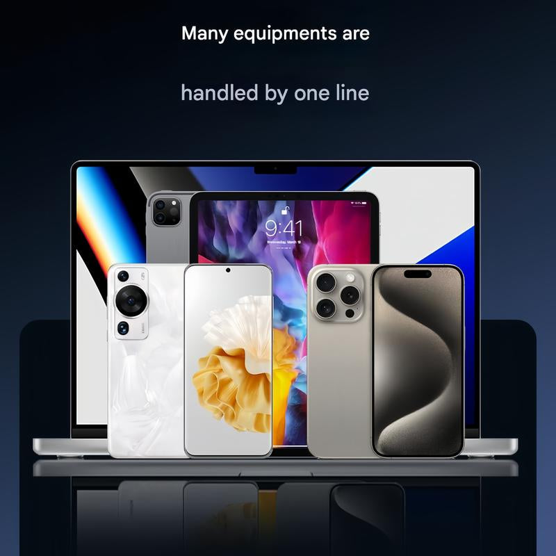 Experience Ultimate Convenience with the Basemo Invisible Holder Charger Cable: 240W Super Fast Charging & Stand for iPhone, Samsung, and Type-C Devices