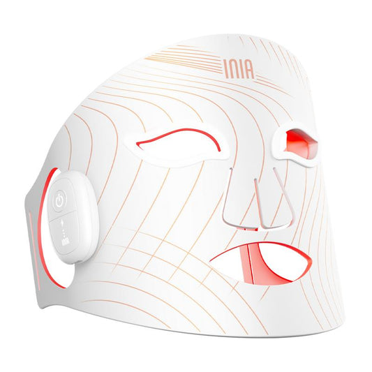 INIA GLOW Wireless LED Face Mask - Rechargeable Red Light Therapy for Radiant Skin, Perfect for Home or Travel, 2-Year Warranty, Ideal Gift for Any Occasion