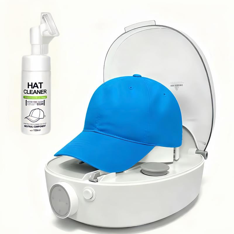 Ultimate Hat Care Machine: Auto Steam Press for Perfectly Shaped & Disinfected Trucker Hats, Baseball Caps, & Beanies - Includes Free Handheld Garment Steamer!
